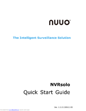 NUUO NVRsolo NS1080 Quick Start Manual