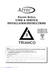 Aztec Trianco G.C.No. EB 897 01 User & Service Installation Instructions