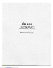 dbx 228 Instruction Manual