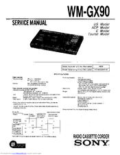 Sony WM-GX90 Service Manual
