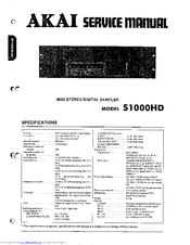 Akai S1000HD Service Manual