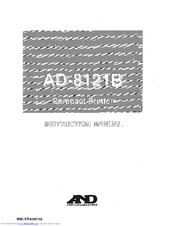 AND AD-8121B Instruction Manual