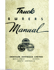 Chrysler 1953 Truck Owner's Manual