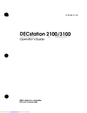 Digital Equipment DECstation 2100 Operator's Manual