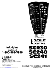 Sole Control SC240 User Manual