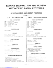 Hudson DB-40 Service Manual