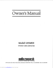 Audio Research LS5MKII Owner's Manual