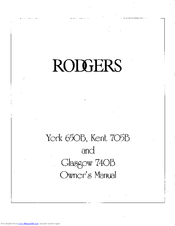 Rodgers Glasgow 740B Owner's Manual