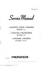 Pioneer QA-800A Service Manual