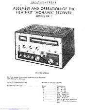 Heathkit Mohawk RX-1 Assembly And Operation Manual