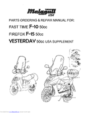 Malaguti Yesterday 50cc Repair Manual