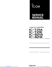 Icom IC-S21E Service Manual