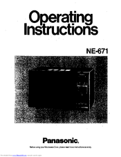 Panasonic NE-671 Operating Instructions Manual