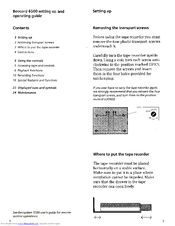Bang & Olufsen Beocord 6500 Setting Up And Operating Manual