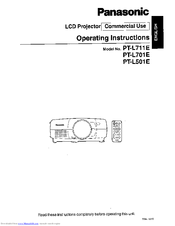 Panasonic PT-L501E Operating Instructions Manual