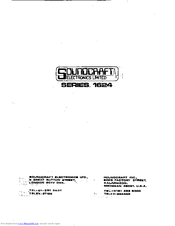 SoundCraft 1624 Series User Manual