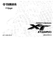 Yamaha XT225P(C) Owner's Manual