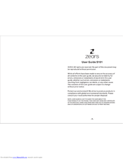 Zears S101 User Manual
