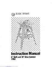 Black & Decker 1763 Instruction Manual