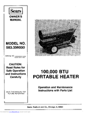 Sears 583.356030 Owner's Manual