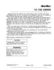 Winnebago 1996 Minnie Winnie Operator's Manual