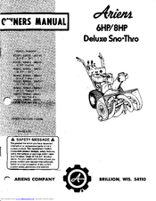 Ariens 8hp Owner's Manual