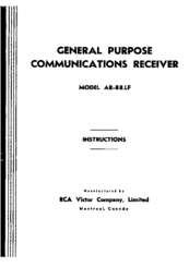 RCAVICTOR AR-88.LF Instructions Manual