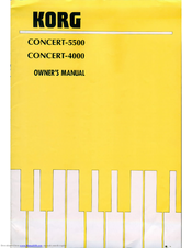Korg Concert-4000 Owner's Manual