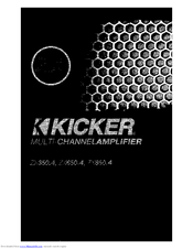 Kicker ZX850.4 Owner's Manual