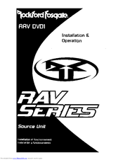 Rockford Fosgate RAV DVD1 Installation & Operation Manual