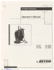 BETCO ex13205 Operator's Manual