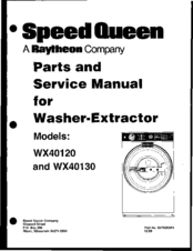 Speed Queen wx40120 Parts And Service Manual