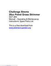 Challenge Xtreme SGT26N Original Instructions Manual