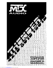 MTX Thunder 412d Owner's Manual