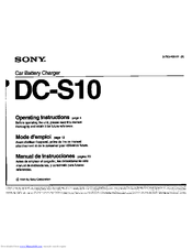 Sony DC-S10 Operating Instructions Manual