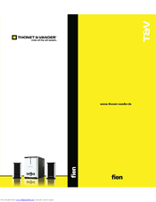 Thonet & Vander fien Manual