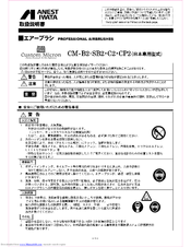 Anest Iwata CM-CP2 Manual
