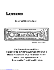 Lenco CS-175 Instruction Manual
