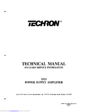 Techron 5515 Technical Manual