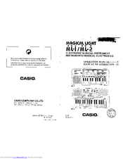 Casio Magical Light ML-2 Operation Manual