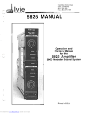 IVIE 5825 Manual