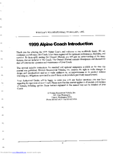 Western Recreational Vehicle 1999 Alpine Coach Manual