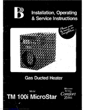 Braemar TM 100i MicroStar Installation, Operating And Service Instructions