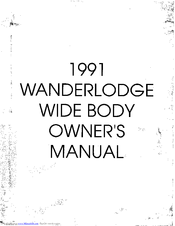 Bluebird 1991 WanderLodge Wide Body Owner's Manual