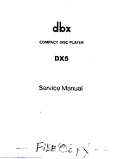 dbx DX5 Service Manual