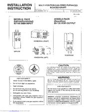 Unitary Products Group PACE Installation Instructions Manual