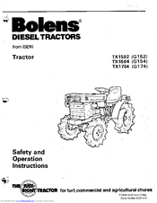 Bolens TX1504 Safety And Operation Instructions