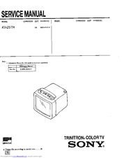 Sony KV-25TH Trinitron Service Manual