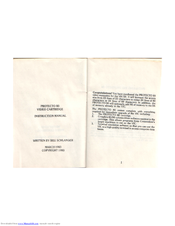 Protecto 80 Instruction Manual