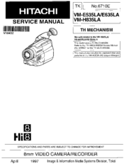Hitachi VME-835LA - Camcorder Service Manual